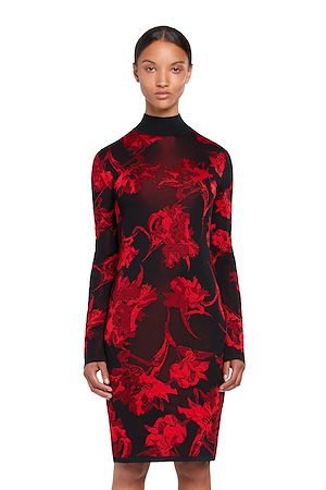 Parrot Tulip jacquard dress | Roberto Cavalli #{ProductCategoryName ...