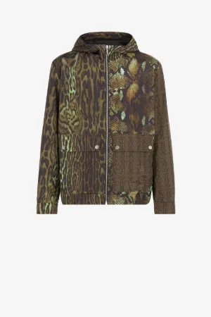 Patchwork-Print Coat