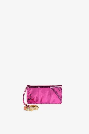 Pochette à têtes de panthères ornées de cristaux