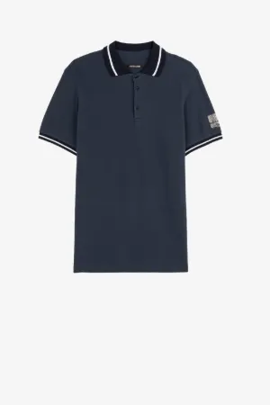 Polo con parche Animalier Patchwork