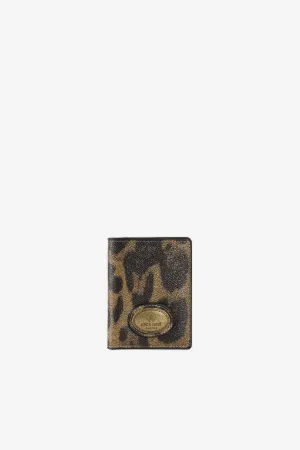 Portefeuille à deux volets et imprimé jaguar