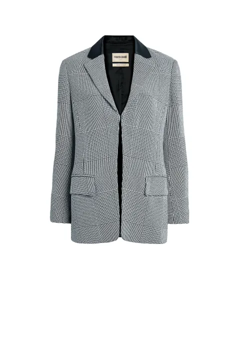 Women S Jackets Roberto Cavalli Official Website Prince Of Wales Check Jacket