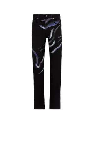 Printed Slim-Fit Jeans