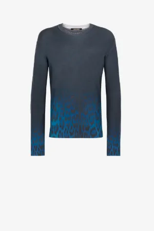 Pull en laine à imprimé jaguar