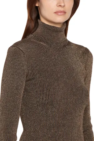 Pull nervuré doré