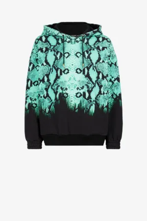 Python-Print Cotton Hoodie