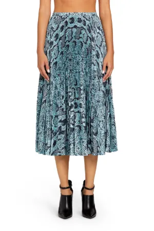 Python-Print Pleated Skirt 