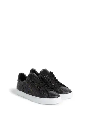 Python-Print RC Monogram Sneakers | Roberto Cavalli #{ProductCategoryName}  | robertocavalli.com