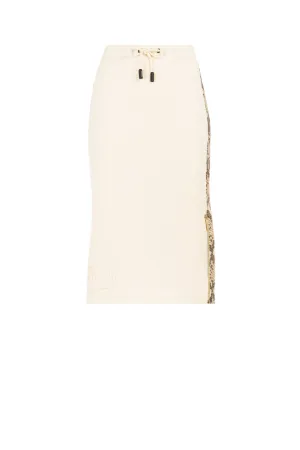 Python-Stripe Pencil Skirt