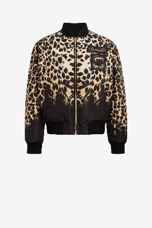 cow print bomber jacket