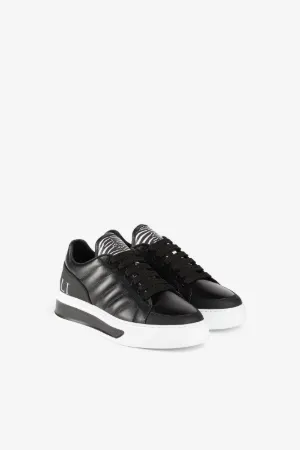 Quilted Logo-Print Sneakers