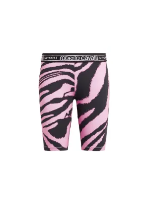 Radler-Shorts mit Vintage Zebra Print
