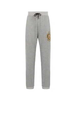 RC Monogram Crest-Embroidered Sweatpants