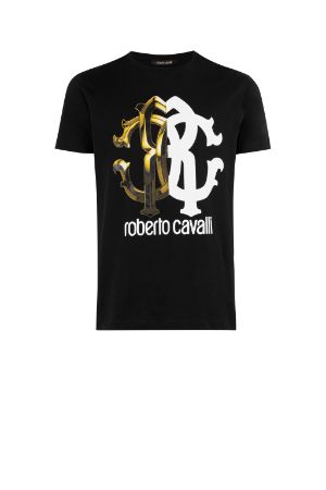 tyve komponist Løve RC Monogram-Print Cotton T-Shirt | Roberto Cavalli #{ProductCategoryName} |  robertocavalli.com