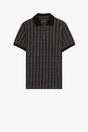 RC Monogram-Print Polo Shirt 