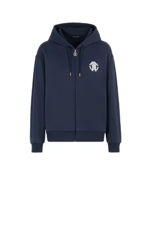 RC Monogram-Print Zip Hoodie