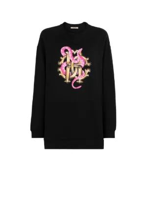 RC Monogram Snake-Print Sweatshirt