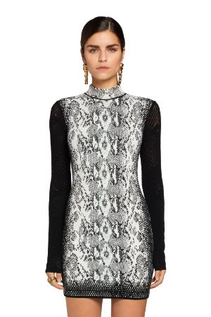 jacquard bodycon dress