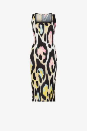 Robe à imprimé jaguar