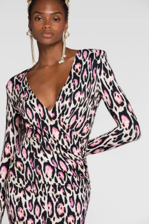 Robe à imprimé jaguar
