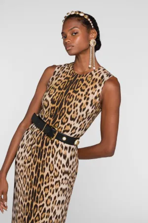 Robe à imprimé jaguar