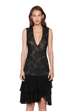 Robe à motif Stapelia noire