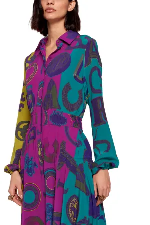 Robe-chemise à imprimé Cavalli Mania