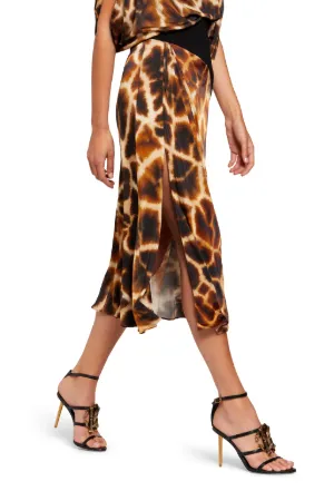 Robe drapée à imprimé Giraffe Chine