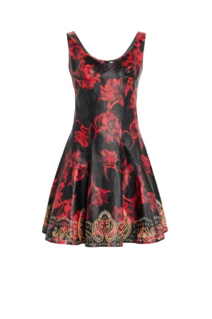 Robe en cuir Micro Parrot Tulip