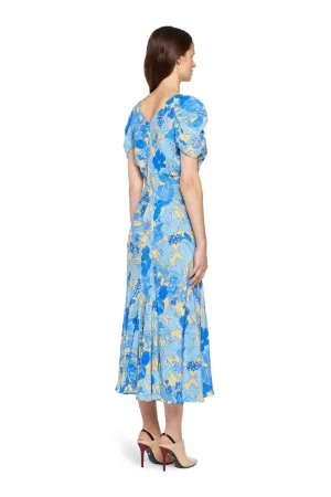 Robe en soie à fleurs