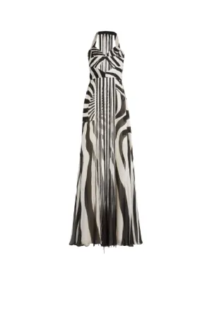 Robe en soie à imprimé Zebra