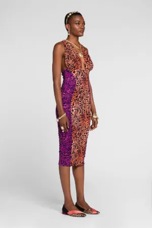 Robe froncée à imprimé Murena