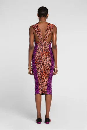 Robe froncée à imprimé Murena