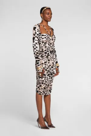 Robe froncée à imprimé Murena