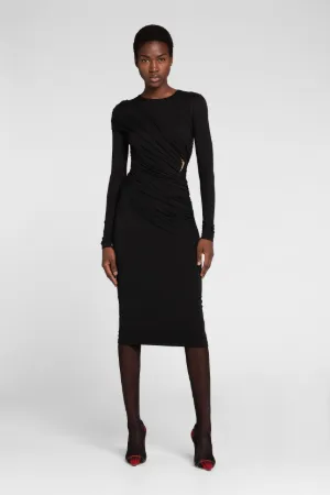 Robe froncée à ornement Tiger Tooth