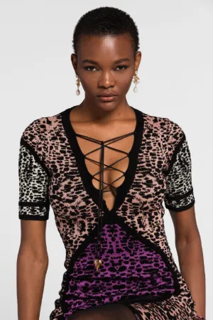 ^Robe longue à motif Murena en jacquard