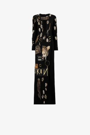 Robe longue ornée de cristaux