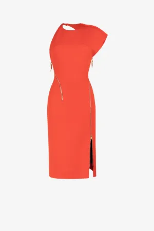 Robe zippée asymétrique