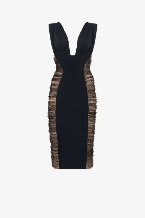 rushed-panel dress