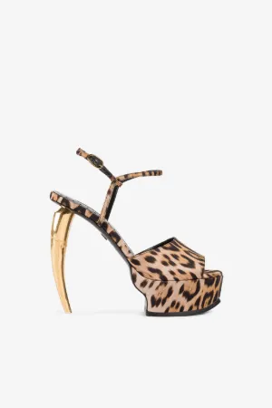 sandales Tiger Tooth à imprimé léopard