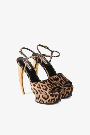 sandales Tiger Tooth à imprimé léopard