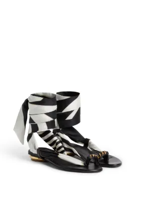 Sandali con inserto Zebra Avantgarde