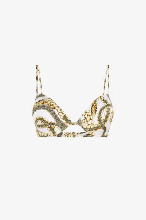 Scale-Print Bikini Top