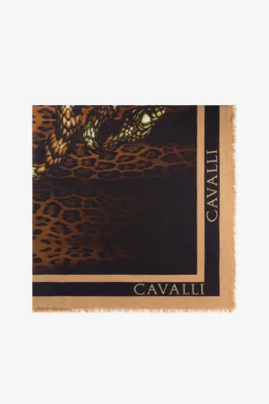 Schal mit Schlangen- und Jaguar-Print