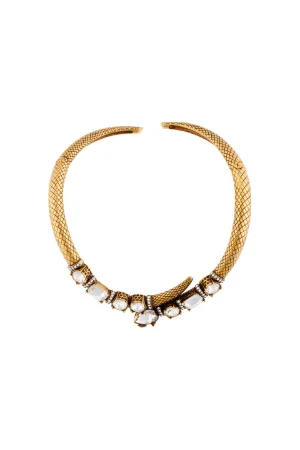 Schlangenkette mit Kristallen