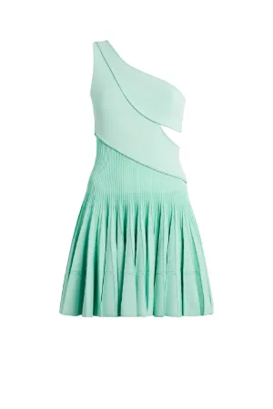 Schulterfreies Strick-Minikleid 