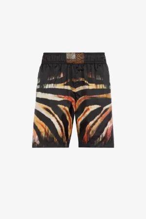 Schwimmshorts mit Tigerprint