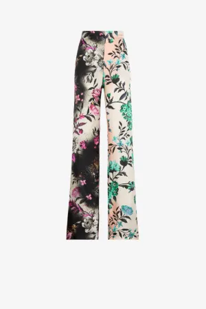 Seidenhose mit Blumen-Felix-Print