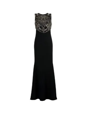 Sequin And Bead-Embellished Maxi Dress