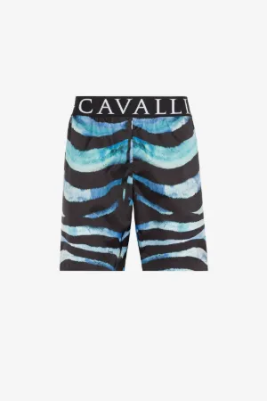 Short de bain à imprimé Zebra